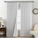 Pinch Pleated Curtains 100% Blackout Linen Curtains 95 Inches Long for Bedroom Living Room, White Memory Trained Thermal Insulated Room Darkening Window Pleat Drapes with Hooks, 2 Panels, 40"Wx95"L