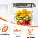 75 oz Blender Jar for Blendtec Four-sided Blender Pitcher Replacement Fits for Blendtec Blenders All Models - 32 oz Blending Capacity | Single Stainless Blade