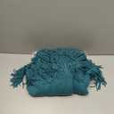 Homiest Decorative Knitted Throw with Fringe, Lightweight Acrylic Knit Blanket, Soft & Cozy Tassel Blanket for Couch, Sofa, Bed (Turquoise, 50 x 60 Inch)