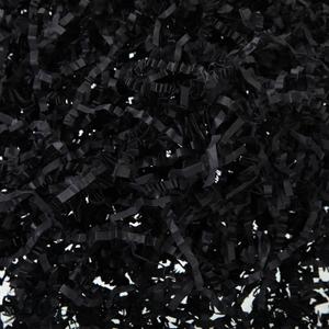 Fulmoon 1 Bag 3 lb/1.35 kg Shredded Paper for Gift Box Crinkle Cut Glitter Shredded Filler Shiny Paper Filler for Gift Wrapping Basket Filling Birthday Wedding Christmas(Black)
