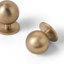 Set of 12 -Sleek Round Champagne Bronze Cabinet Knobs - Modern and Minimalist Hardware for Stylish Home Enhancement - 1 Inch Diameter