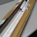 MEXAU White Tension Curtain Rods 41-146 In Extra Long Outdoor Patio Curtain Rods No Drilling Adjustable Heavy Duty Tension Rods for Windows Bathroom Living Room Curtains, Rod Diameter 1.26In