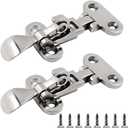 Laorde Stainless Steel Hasps Marine Grade 316 SS Boat Latches Heavy Dudy Door Latch with Screws (B-2 Pack)