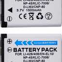 (Upgraded) Replacement Battery for NP-45 (1500mAh) Compatible with Fujifilm NP-45A, NP-45B, NP-45S FinePix XP20 XP30 XP50 XP60 T500 T510 T550 JX520 JX550 JX700 JX710 JZ700 J100 J120 J210 J250