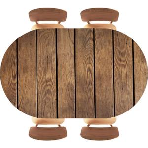 YSRTGUO Wood Texture Background Outdoor Waterproof Oval Fitted Tablecloth with Elastic Edge Design, Stain Resistant and Easy to Wipe Decorative Table Cover, Fits 42"x60" Oval Tables, Style220