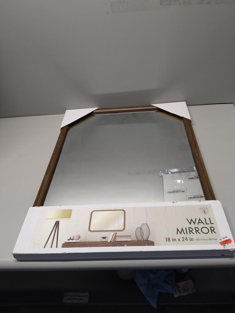 Elsa Rounded Rectangular Wall Mirror, 18 in x 24 in