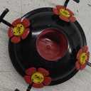 Upgraded Replacement Metal Base, Fits LaElvish Garden Hummingbird Feeders ONLY (Black - Yellow)