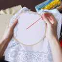 Tioncy 12 Pieces Mexican Embroidery Napkins Servilletas para Bordar a Mano Reusable Washable Mexican Napkin for Assorted Design DIY Stamped Cross-Stitch Embroidery Events Gifts Decor Gifting (Vivid)