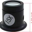 3 x 4PCS Jewelry Magnifier 4 in 1 Magnifier Set 5X 10X 15X 20X Dome Optical Lens Gemstone Diamond Stamp Reading Newspaper Craft Watch Repair for Beading Sewing Soldering Jewelry Making Black