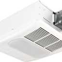 Delta Breez Bathroom Exhaust Fan with Light, Heater & Thermostat, Radiance, 80 CFM, White