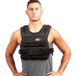 MiR Short Weighted Vest With Zipper Option 20lbs Solid Iron Weights. Workout Vest for Men and Women., Standard