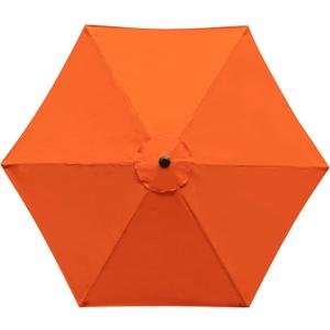 9 Feet Patio Umbrella Replacement Canopy for 6 Ribs, Market Umbrella Top, Yard Table Umbrella Top Cover, Universal Strong and Thick Umbrella Canopy, Canopy Only (Orange)