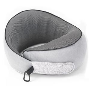 KPNEOL Travel Pillow, 100% Pure Memory Foam Travel Neck Pillow Airplane Neck Support Ergonomic Design for Traveling Suitable for Airplanes,Offices and Cars-Gray