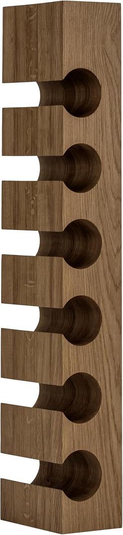 Riverbank Dark Oak Wine Rack, Elegant 6-Bottle Holder, Made of Solid Wood, Wall Mounted Wooden Wine Stand, Stylish & Luxurious Home Dcor (Dark Oak, 6-Bottles)