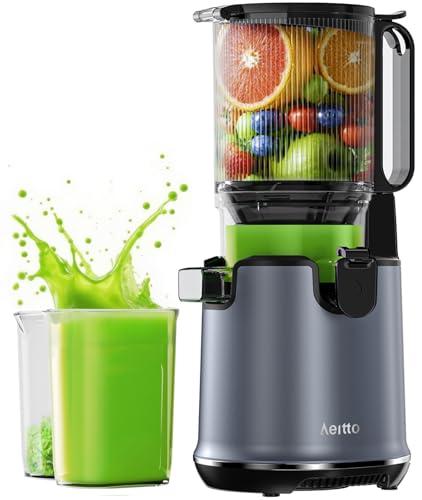 Juicer Machines, Aeitto Cold Press Juicer, Easy to Clean, Professional Juice Extractor Machine,Self Feeding, High Juice Yield