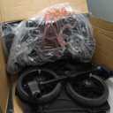 Wagon Stroller for 2 Kids & Cargo-Travel Stroller Push-Pull Double Wagon Lightweight Folding Stroller for Newborn&Toddler with 5-Point Harness,Adjustable Handle Bar and Canopy,Tray Table,Cup Holder (Black)