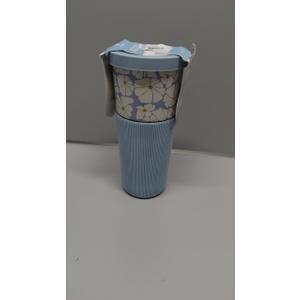 Manna. Stainless Steel Tribeca Tumbler. Silicone Sleeve. 24 oz. Blue