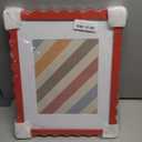 11x14 Wavy Picture Frame with Mat for 8x10, Real Glass and Wooden Frame - Tabletop or Wall Hanging Photo Frame(1 Pack, Red)