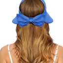 Rulala Fancy Sun Hats for Womens Wide Brim Visor UV Protection Hat for Beach Summer Packable Cap (Blue)