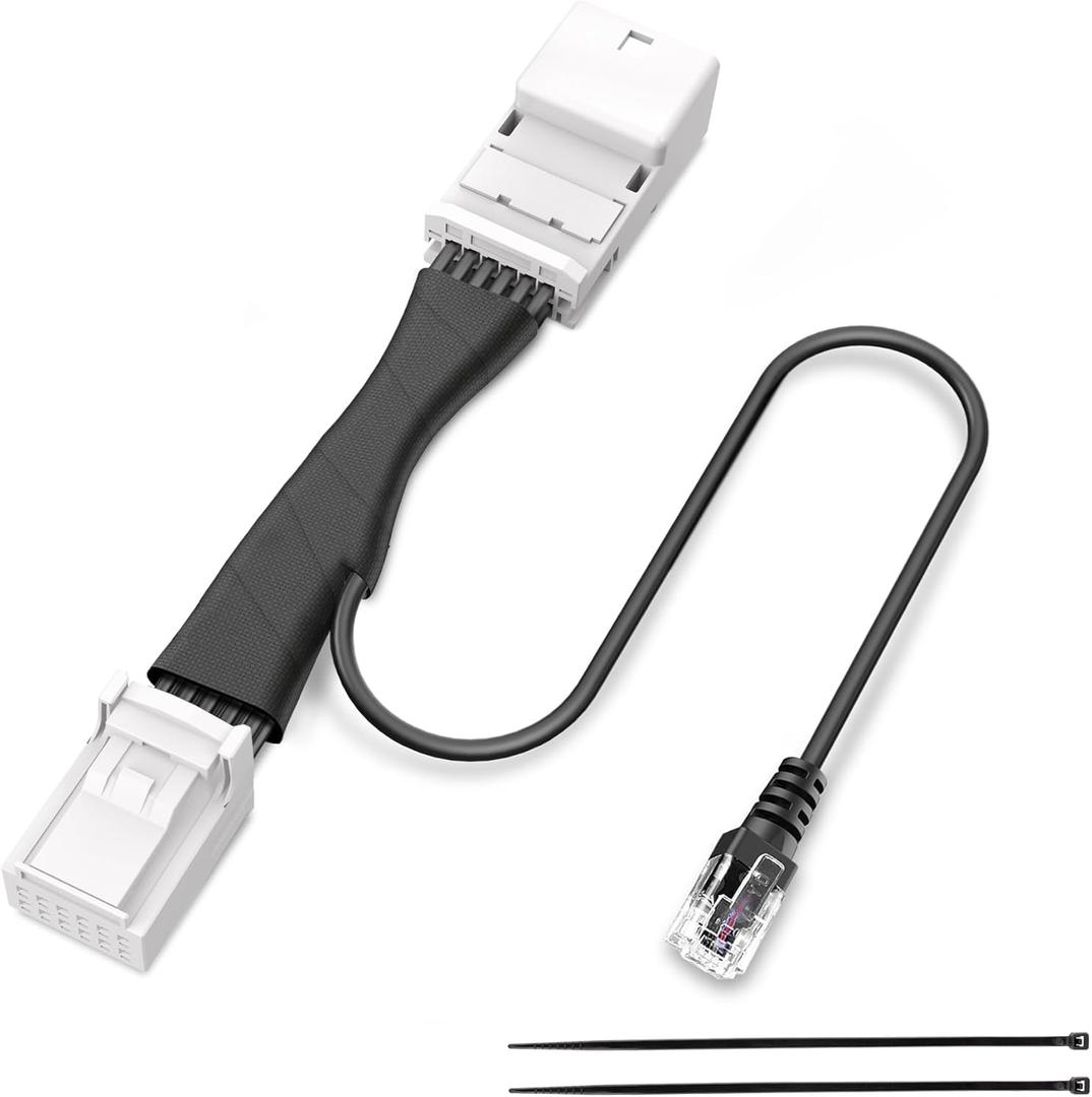 Radar Detector Power Adapter RJ11 Plug (12P Type C) Compatible with Toyota Corolla/RAV4/Tacoma/Camry/4Runner/Tundra/Sienna,Lexus GX460/LX570/ES/GS/NX/RX/UX,Connect Lane Assist,Clean Install