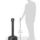 Justrite, Personal Smokers Cease-Fire Outdoor Ashtray, Polyethylene Standing Ashtray with Steel Bucket, 1 Gallon, Black, 26806D