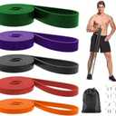 4 Resistance Bands, Pull Up Bands, Exercise Workout Bands for Working Out, Pull Up Assistance Bands Set for Men & Women, Body Stretching, Physical Therapy, Muscle Training