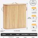 Bamboo Toilet Paper Storage Basket with Lid & Handle - 32L Large Capacity Handwoven Bathroom Organizer for 16 Rolls - Sturdy Stand Holder for Toilet Paper Organization, Natural (Medium)