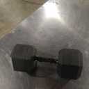 CAP Barbell 40 LB Rubber Coated Hex Dumbbell Hand Weight - Single | Black Handle