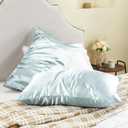 BEDELITE Satin Pillowcase for Hair and Skin, Super Soft and Cooling Similar to Silk Pillow Cases 2 Pack with Envelope Closure, Gift for Women Men(20"x30" Queen Size, Stone Blue)