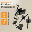 Muddy Hunting Ladderstand Tree Stand Installation Hoist Kit with 25 Foot Heavy Duty Winch Strap, Solid Steel Winch, and Pully System, One Size