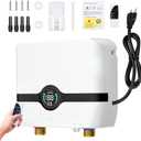 Tankless Water Heater Electric 110V, 3000W: Small Instant Hot water Heater Under Sink on Demand - Digital Display and Remote Control - Multiple Safety Protection for Kitchen Bathroom