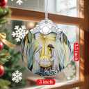 2 x Nativity Scene Christmas Ornament, Jesus Birth Christmas Ornament, Holy Family Decoration, Religious Decor, Christian Holiday Decor, Christian Gifts, Religious Gifts, Gift Exchange, Gift Idea