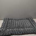 MoeQOassis Washable Dog Bed Mat Deluxe Plush Reversible Pet Crate Pad Comfy Pet Kennel Beds Dog Sleeping Mat for Large Jumbo Medium Small Dogs, 29'' x 18'', Dark Grey