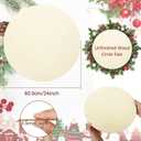 Whaline 24 x 0.1 Inch Wood Circles for Crafts, 10 Pcs Christmas Unfinished Round Wooden Discs Farmhouse Rustic Wood Door Hanger Natural Blank Wooden Slices for Xmas DIY Painting Art Craft Decor