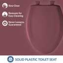 Bemis Classic Colors Slow Close Toilet Seat, Easy Clean Hinges and Durable Plastic Seat, Made in USA, Elongated, Raspberry