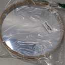 Natural Round Hanging Mirror, 11.8 Inch Farmhouse Mirror with Leather Hanging Rope for Bathroom, Bedroom, Living Room, Entryway Home Decor, (Natural, S-11.8in)