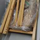 Nathan James Cohen Mid-Century Modern Leather Bar Stool, Counter Height Chair in Solid Wood Frame with Footrest and Woven Leather Back for Kitchen, Natural Brown, 1 count, Barstool - 24"