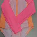 The Children's Place Baby Girl's and Toddler Long Sleeve Half Zip One Piece Rashgaurd Swimsuit (9-12 Months, Neon Peony)