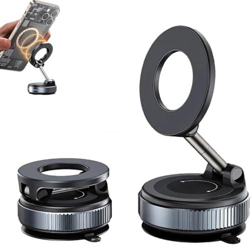 Mag Lock 360 Foldable Magnetic Phone Mount,Mag Lock Car Mount (Black)