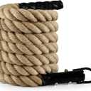 Brobantle Climbing Rope Gym Workout - 1.5inch Diameter with 10FT 15FT 20FT 30FT 40FT Gym Climb Rope Heavy Duty Workout Exercise Ropes for Adults Indoor Outdoor Strength Training