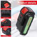 21v III Battery, 2.0 Ah Battery with Electric Quantity Display and Charger Cord Compatible for Mini Chainsaw