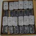 24 Pcs Chair Leg Floor Protectors Rectangle, Silicone Felt Furniture Leg Pads Caps Covers for Hardwood Floors, Fit L:1-1/2" to 2", W:3/4" to 1"