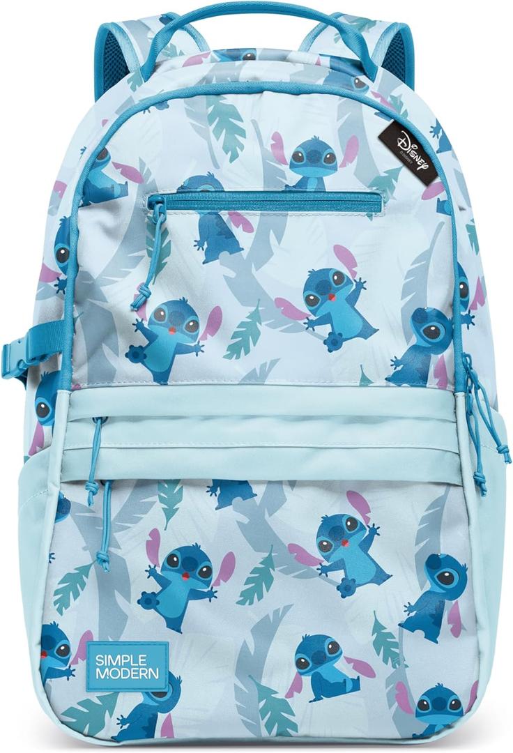 Simple Modern Disney Ellis Backpack for School | Medium 20L Elementary Middle and High School Bookbag for Kids and Teens | Girls and Boys | Tropical Stitch