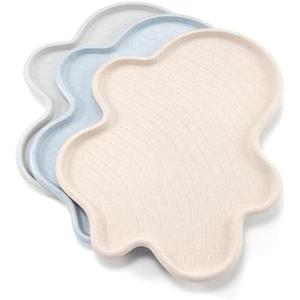 Li&Zhao Plastic Serving Trays - 3 PCS Restaurant Trays, Large, for Serving Food, Party, Picnic, Holidays (3 Colors), Pack of 2