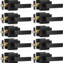 10 Pack Matte Black Door Handles Privacy Door Levers, Keyless Interior Door Knobs Square Door Levers Heavy Duty Door Locks for Bedroom Bathroom, Reversible Flat Levers