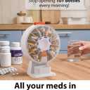 Pill Dispenser 14 Day Rotating Medicine Organizer Wheel with Push Button, Wall Mounted or Desktop Manual Pill Dispenser for Elderly & Seniors, Large Capacity Vitamin & Medication Organizer