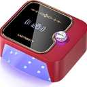 LadyMisty 268W Low Heat UV Nail Lamp Cordless, Fast Curing Rechargeable LED Nail Lamp with LCD Display & Knob, No Burn Professional Nail Dryer for Gel Polish Home Salon Gifts for Women