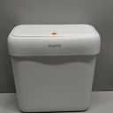 MOPALL Small Bathroom Trash Can with Lid, 3.2 Gallon / 11.5 L Slim Plastic Garbage Bin with Pop-Up Lid, Mini Waste Basket Can Dog Proof for Kitchen, Bedroom, Office, Laundry, Toilet, Rv, White