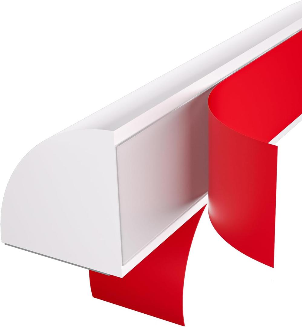 Flexible Quarter Round Molding, Mini Peel and Stick Rubber Trim Molding for Wall Edge Floor Corner,Staircase Cabinet Tub Edge (White, 240Inch)
