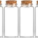 4 pcs 140ml Scripture Jars Glass Bottles with Cork Stopper Prayer Bottle Bible Verse Jar 47x100mm (1.85x3.94inch)
